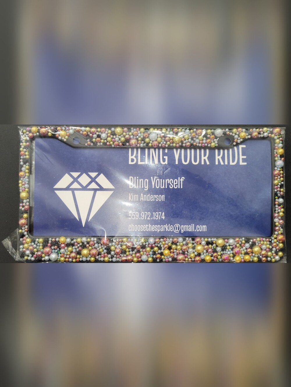 Bling Rhinestone License Plate Frame - Picture 2 of 12